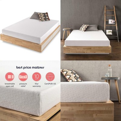 Best Price Mattress 8-Inch Memory Foam Mattress Twin Natural Green Tea Extract (Best Price Mattress 8 Inch Memory Foam Mattress)