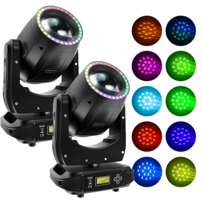 4PCS 200W LED Moving Head Light RGBW Gobo Beam Stage Lighting DJ Disco Show DMX