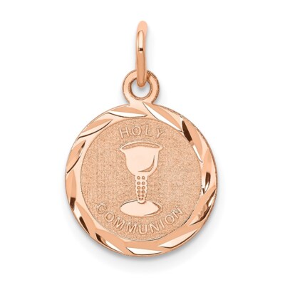 Real 14kt Rose-Gold Holy Communion Charm