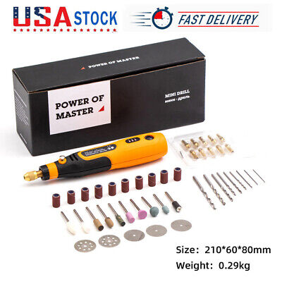 Mini Electric Hand Drill Punch Tool Cordless Electric Drill Kit Screwdriver USA