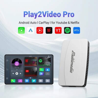 AIBox Play2Video Pro Wireless CarPlay/Android Auto Multimedia Adapter Car Video*