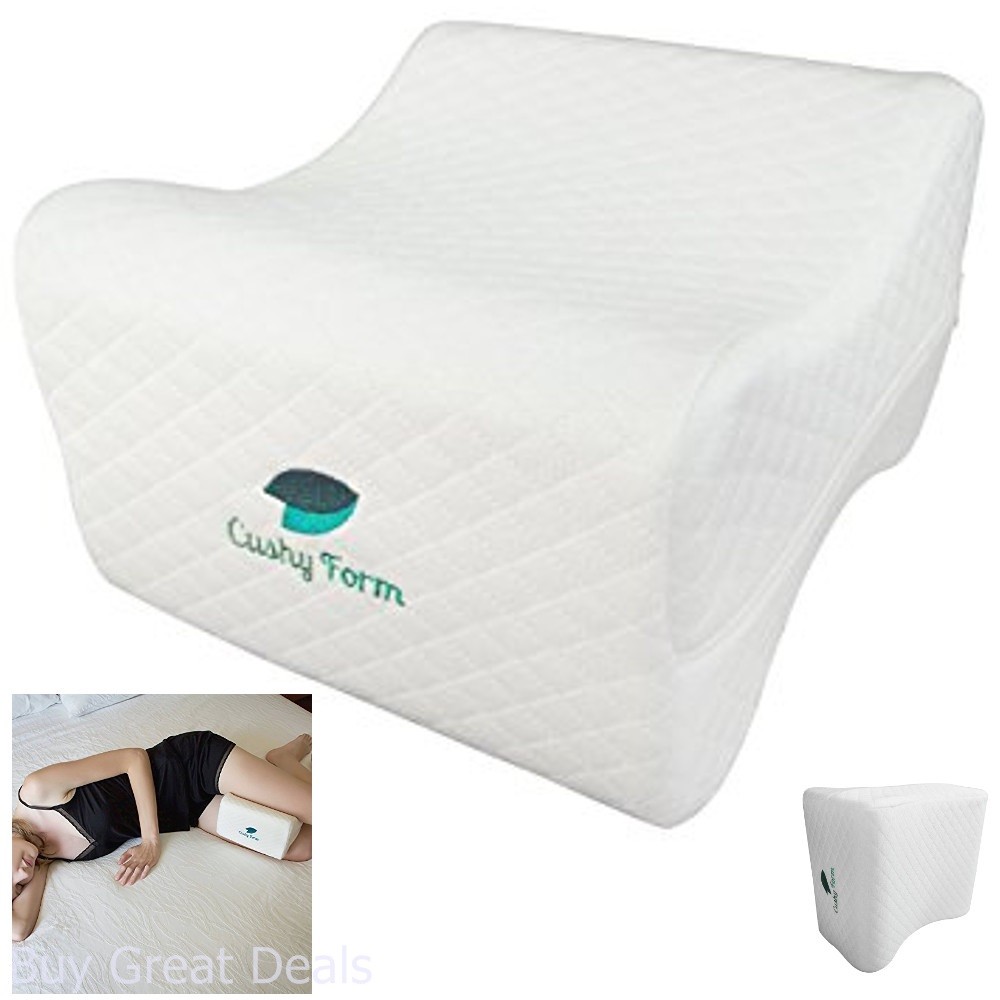 Knee Pillow For Side Sleepers Spine Alignment Memory Foam Wedge
