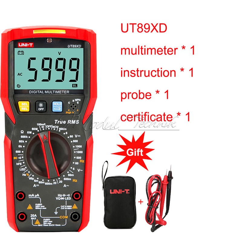 Ut89x Digital Multimeter Voltmeter Capacitance Resistance Tester True Rms 20a Ac