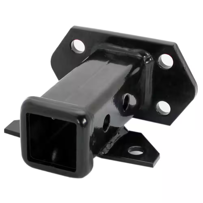 2 Inch Bolt On Receiver Tube Hitch Mount Heavy Duty Steel Black Powder Coated