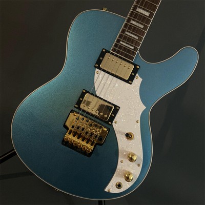  Blue TL Electric Guitar H-H Pickups Gold Hardware FR Bridge White Pickguard