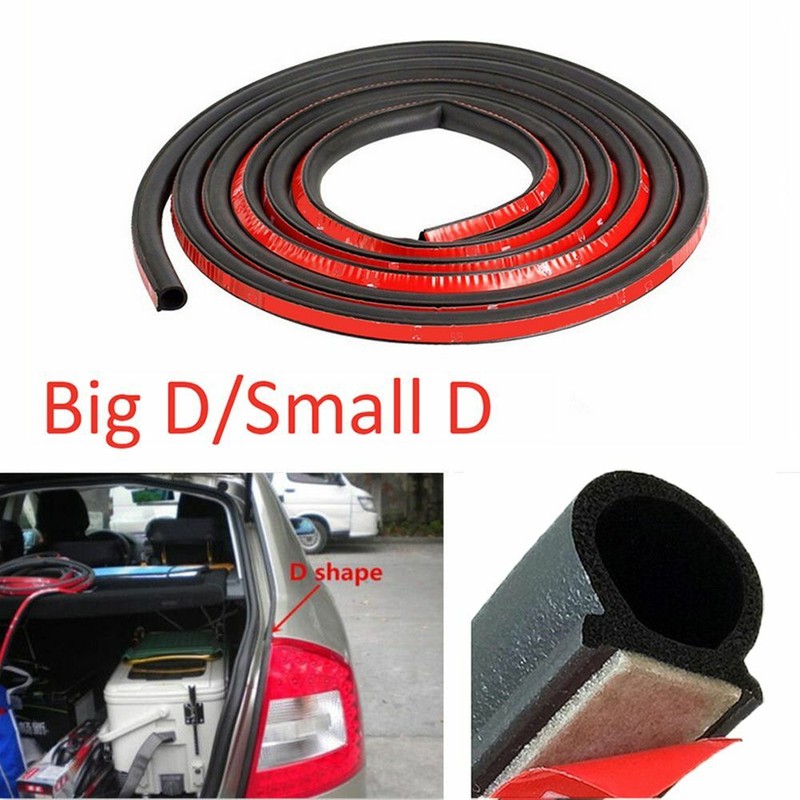 UK Weather-strirp D-Shape Rubber Seal Strip Auto Insulation Car Pillar Door Edge