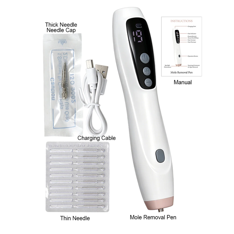Professional 19 Gears Plasma Pen Wireless Eyelid Lift Freckle Dark Spot Skin Tag