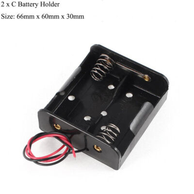 1 2 3 4 8 Cell C/D Cell Battery Holder Case Enclosed Box/Switch with Wire