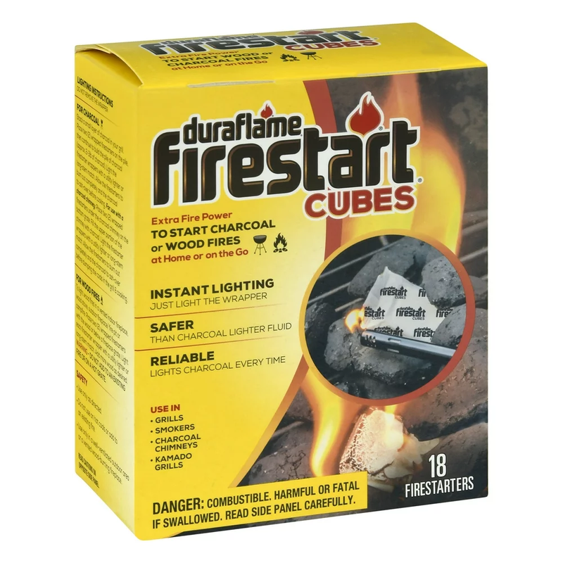 Duraflame Firestart Cubes 18-Pack, Fire Starters For Wood Or Charcoal NEW