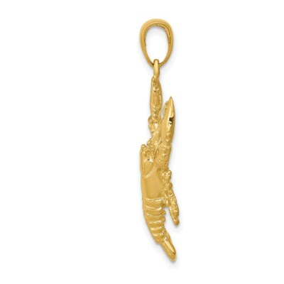 Pre-owned Skyjewelers Real 14kt Yellow Gold Lobster Pendant