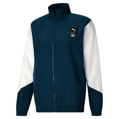 Puma First Mile X Woven Full Zip Running Jacket Mens Blue Casual Athletic Outerw