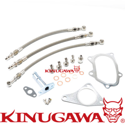 Turbo Oil & Water Line Kit For Saab 9-3 2.0T AERO TD04 - Teflon Lines Compatible With B207R/Z20NET Engine