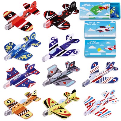  Airplane Valentines Day Cards Foam Kids Flying Glider Flight Child