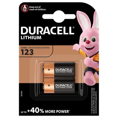 Duracell DL123 CR123 123A Lithium Batteries *Alarms, Cameras, Photo Use*