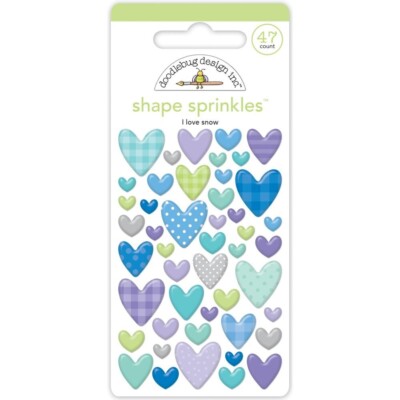 Doodlebug ~ SNOW MUCH FUN ~ Sprinkles ~ I Love Snow ~ Enamel Dots