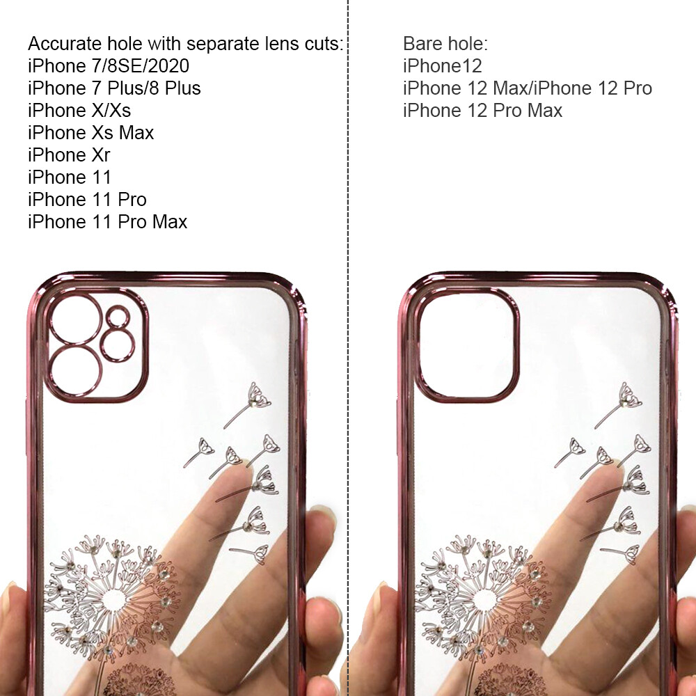 Clear Glitter Diamond Women Cover Phone Case For Iphone 12 11 Pro Max Se Xr 7 8 Ebay