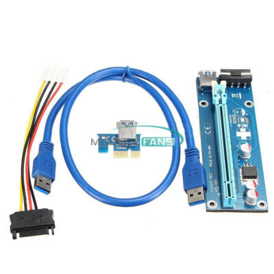 PCI-E Express X1 to Dual PCI Riser Extend Adapter Card USB 3.0 PCI-E 1x to 16x