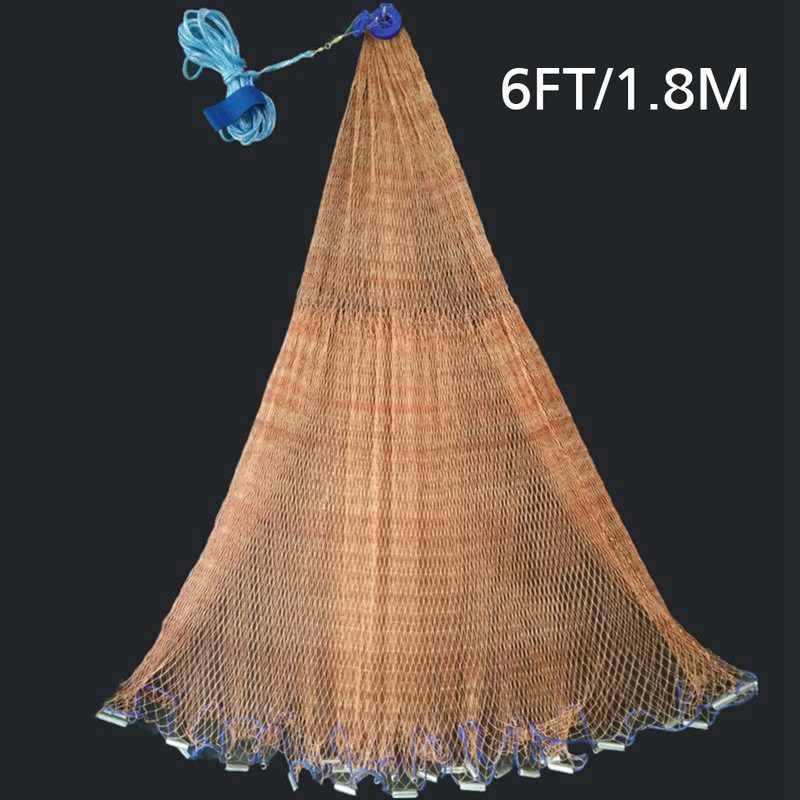 Durable Fishing Cast Net Bait Easy Throw Hand Cast Strong