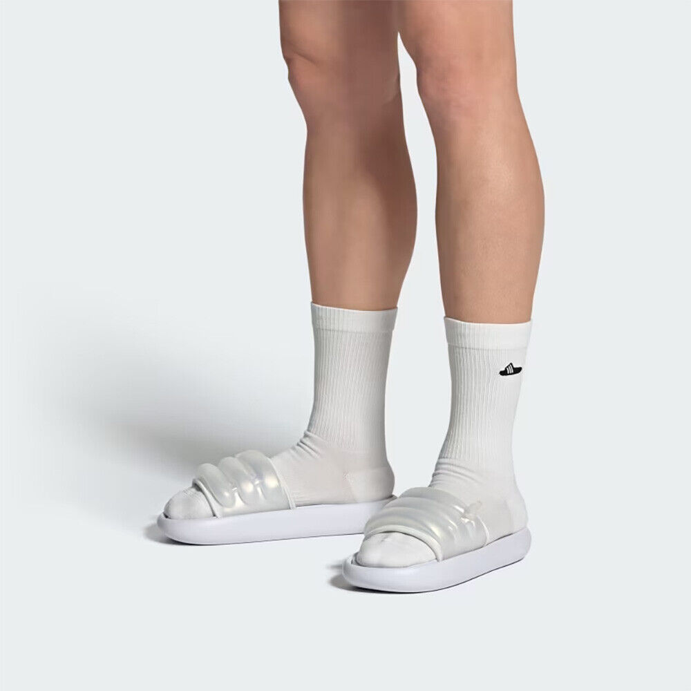 サンダル・ミュール adidas Adilette W Platform Slide White adidas Adilette Platform Slide Sandal - Women's - Free