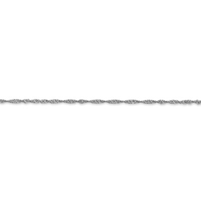 Pre-owned Superdealsforeverything Real 14kt White Gold 1.3mm Singapore Chain; 24 Inch; Lobster Clasp