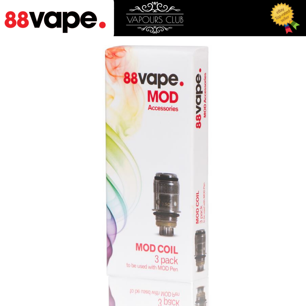 88 Vape Mod Coils 0.5 OHM 50w Coils Pack of 3 ** Multi Buy
