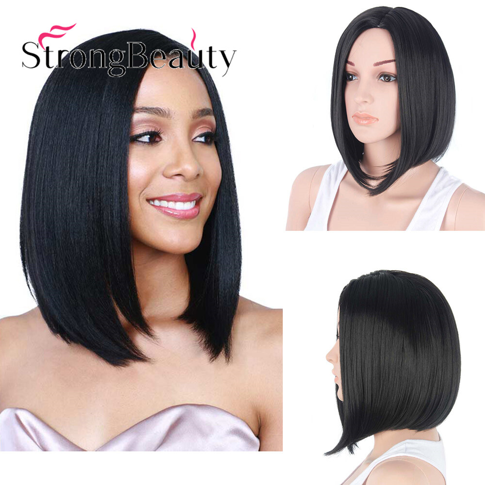 short black straight hair
