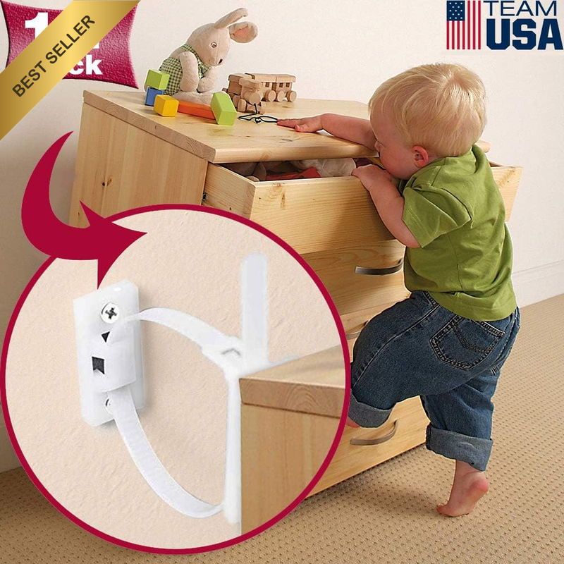 Furniture Anchors for Baby Proofing(12 Pack) Furniture Straps Kit anti Tip, Easy