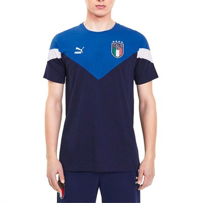 

Puma Figc Iconic Mcs Crew Neck Футболка с коротким рукавом Мужские синие повседневные топы 756660, Синий, Puma Figc Iconic Mcs Crew Neck Short Sleeve T-Shirt