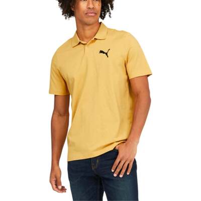 

Рубашка поло с коротким рукавом Puma Ess Heather мужская желтая повседневная 58851131, Желтый, Puma Ess Heather Short Sleeve Polo Shirt