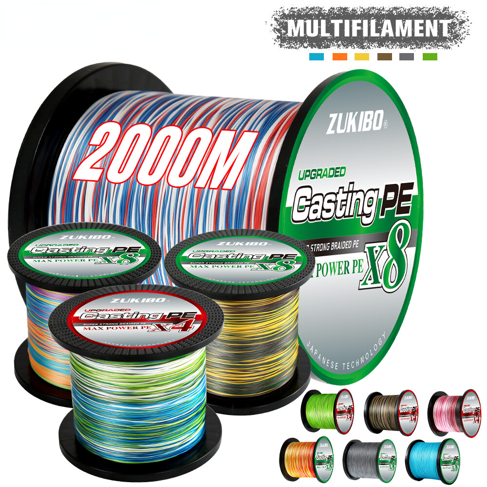 8 Threads 4 Threads PE Fishing Line Braided 18-88LB Durable