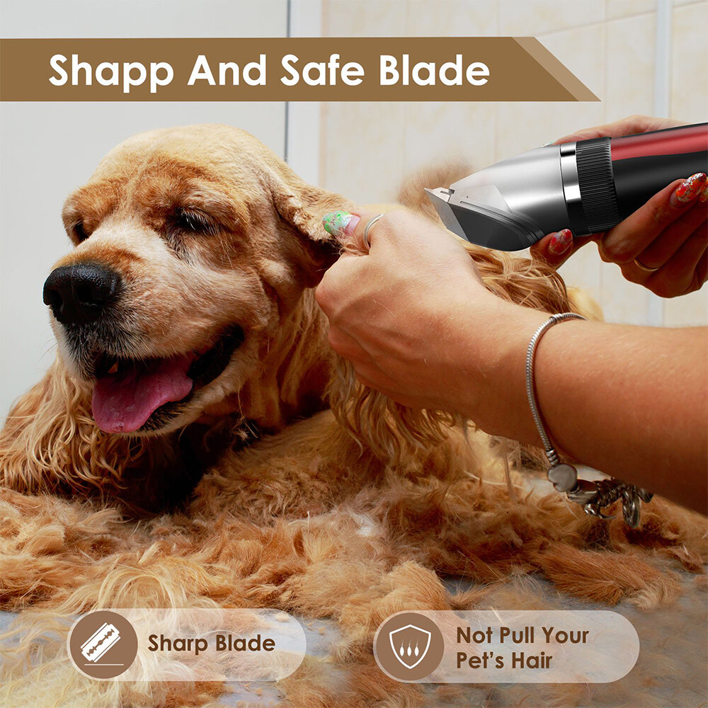 Pet Hair Trimmers Low Noise Cordless Design 2 speeds Rechargeable Powerful Motor