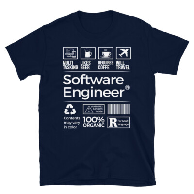 SOFTWARE ENGINEER  Programmer Programming Coding Geek T-Shirt