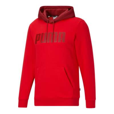 

Puma Color Block Logo Hoodie Мужские красные пальто Куртки Верхняя одежда 67372811, Красный, Puma Color Block Logo Hoodie