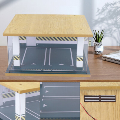 Diorama 1/24 Scale Car Garage LED Lighting Parking Lot Scene Display Model Toy
