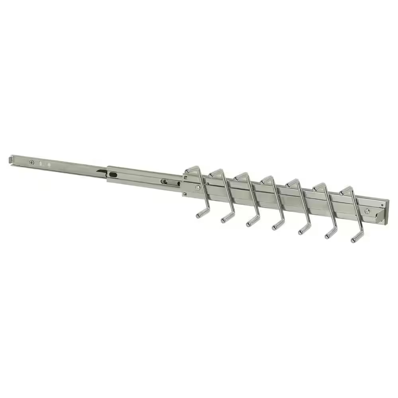 ClosetMaid Tie Belt Rack 14 Hook Satin Nickel Sliding Organizer Closet Accessory