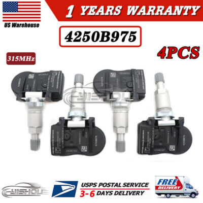 Set 4 TPMS 4250B975 for Mitsubishi Outlander Lancer i-MiEV TIRE PRESSURE SENSOR