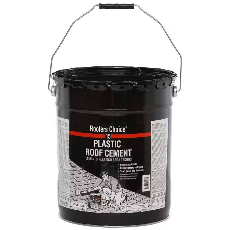Roof Cement Black 4.75 Gal Leak Repair Sealant Patch Asphalt Flashing Trowel