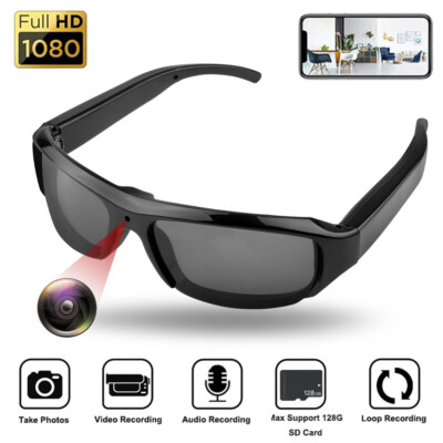 1080P HD Video Camera Glasses Recording Sunglasses Sport DVR 30fps NEW