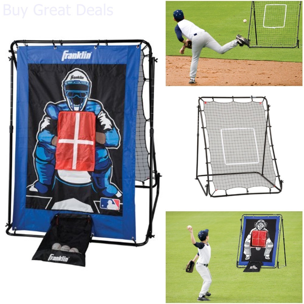 Baseball Pitch Back Pitching Net Target Practice Training Aid Outdoor
