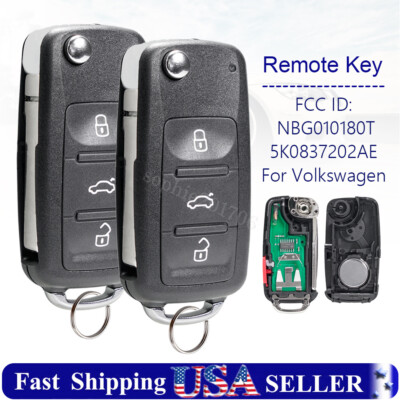 2 For 2012 2013 2014 2015 2016 Volkswagen VW Passat Keyless Car Remote Key Fob
