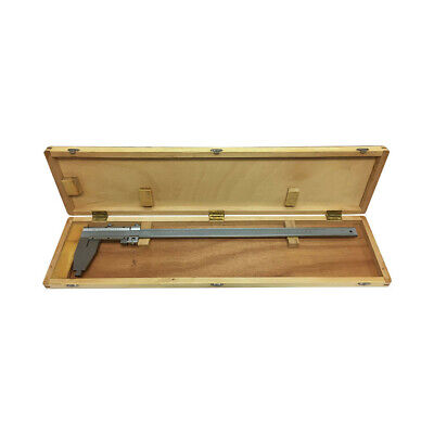 20" / 50cm (500mm) Inch Metric Heavy Duty Vernier Caliper Ruler Wooden Case