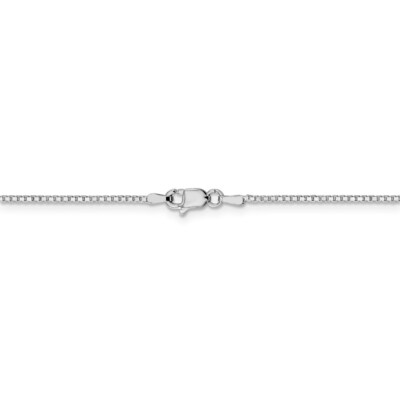 Pre-owned Superdealsforeverything Real 14kt White Gold 1.2mm Box Chain; 24 Inch; Lobster Clasp