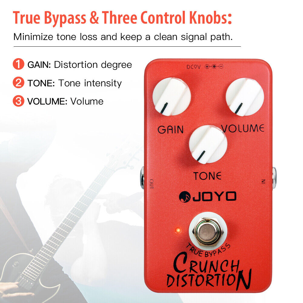 JOYO Electric Guitar Effects Pedal Distortion Overdrive