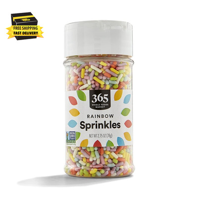, Rainbow Sprinkles, Vegan, 2.75 Ounce      