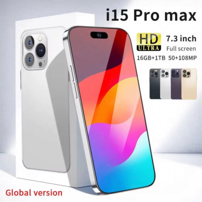 Global i15 Pro Max 7.3'' Android Smartphone Factory Unlocked 5G Cheap Cell Phone
