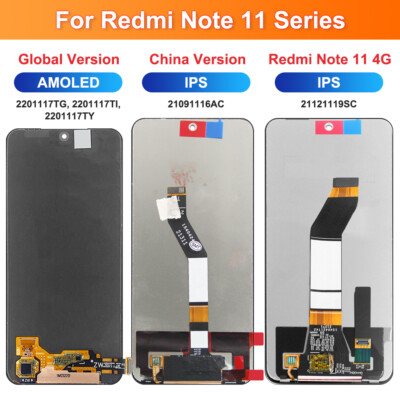 AMOLED IPS Touch Screen Digitizer Display For Xiaomi Redmi Note 11 Series 4G 5G