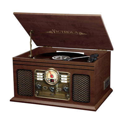 Victrola Nostalgic Classic Wood 6in1 Bluetooth Turntable Entertainment Center