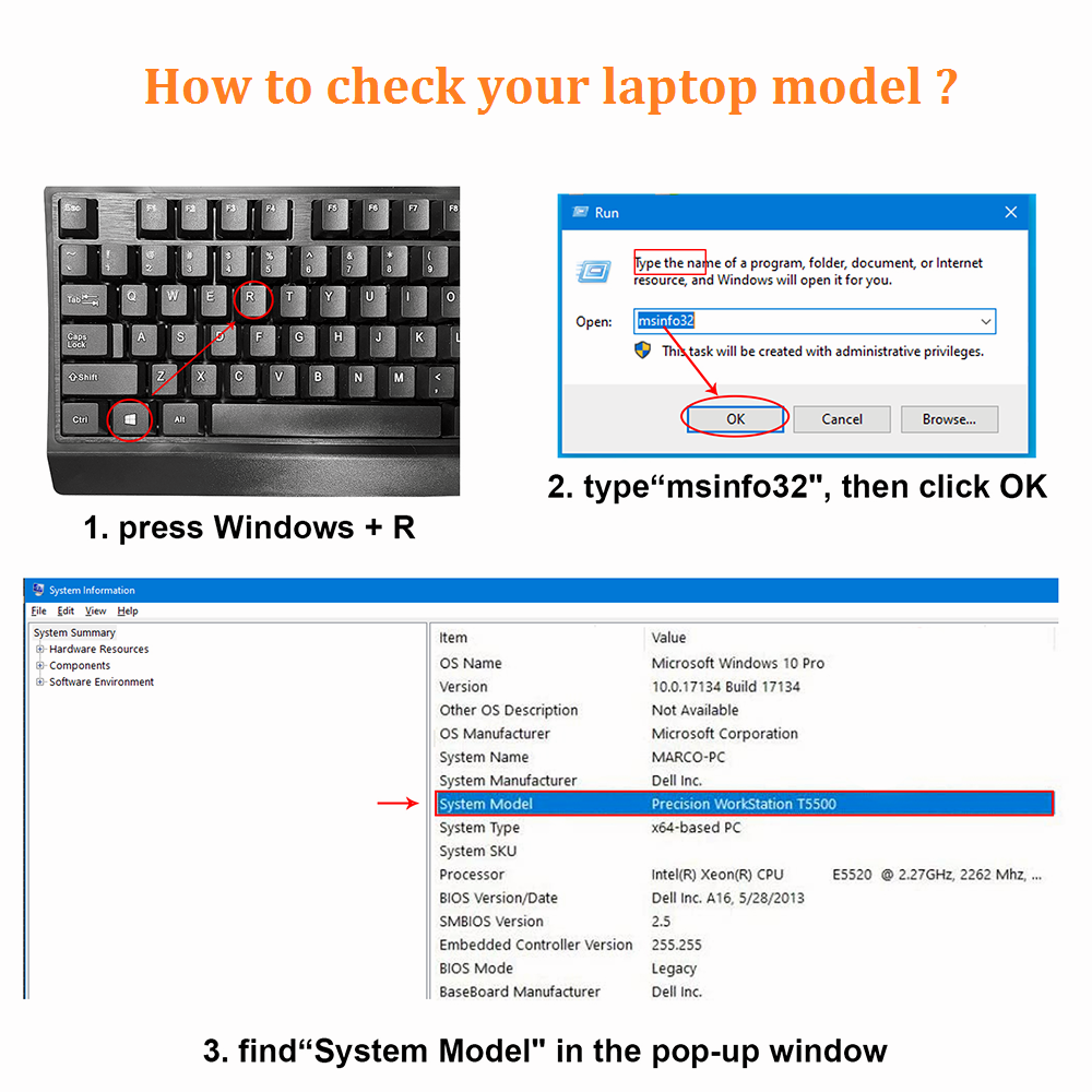 6MT4T Laptop Battery For Dell Latitude E5470 E5570 79VRK 7V69Y TXF9M 62Wh 7.6V