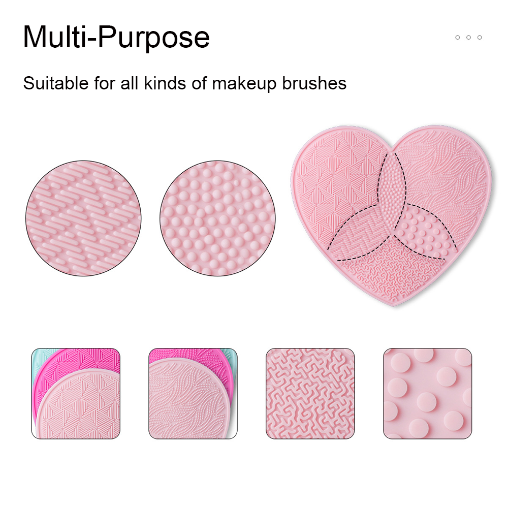 Silicone Makeup Brush Cleaner Pad Washing Scrubber Board Cleaning Mat Tool US