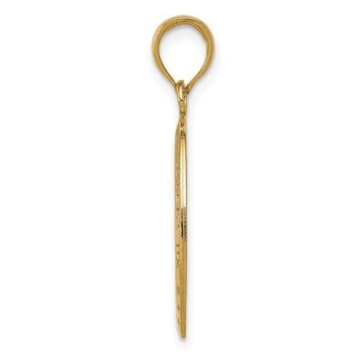 Pre-owned Diamond2deal 14k Yellow Gold Saint Christopher Medal Pendant